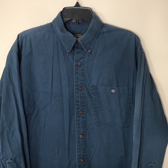 Chaps Ralph Lauren button down dress collard shirt size large - Picture 2 of 10